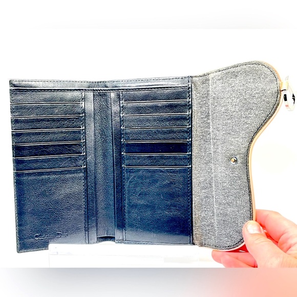 EUC Dior Saddle Gray Denim Long Wallet - Picture 7 of 11